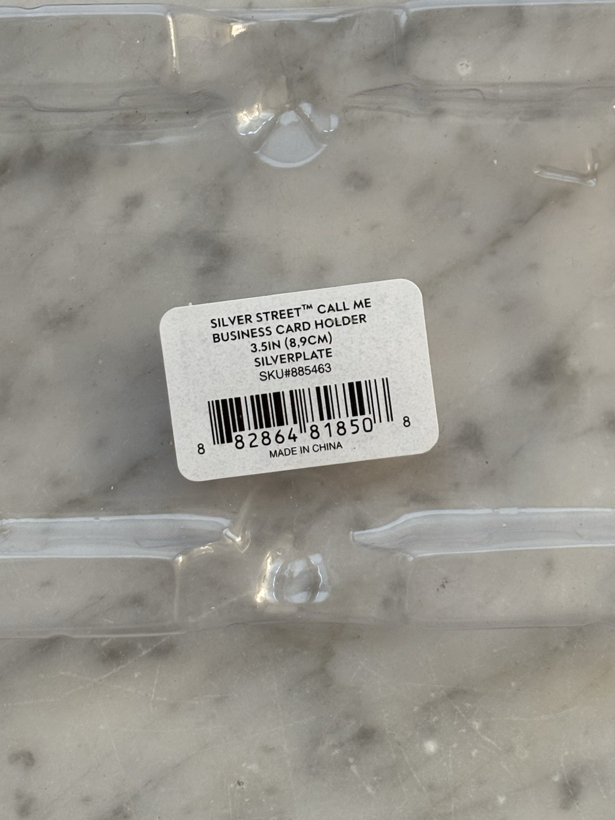 KATE SPADE New York Silver Lenox “Call Me” Business Card Case Brand New