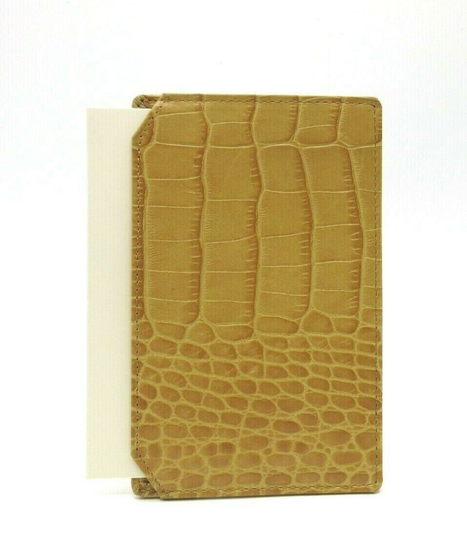 Graphic Image Jotter Personal Pocket Leather Refillable Sunflower Crocodile