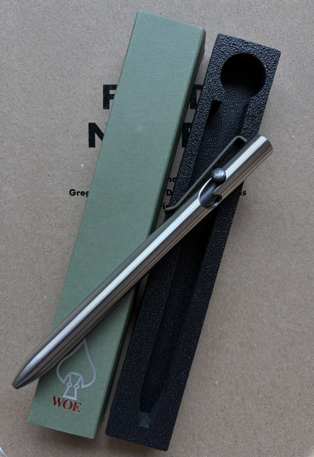 Tactile Turn Watches of Espionage WOE 2.0 Bolt Action Titanium Pen
