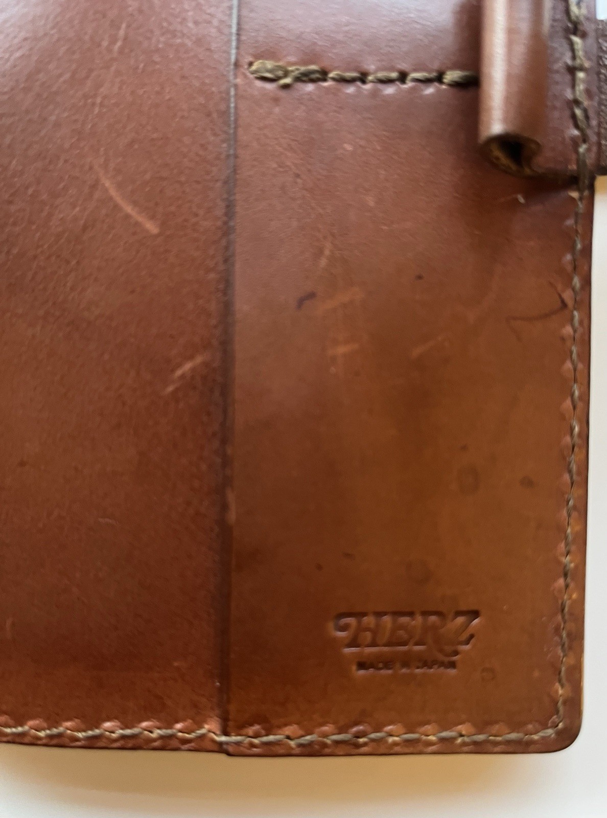 HERZ Full Grain Leather Organizer Handmade In Japan Filofax Personal Size/Bible