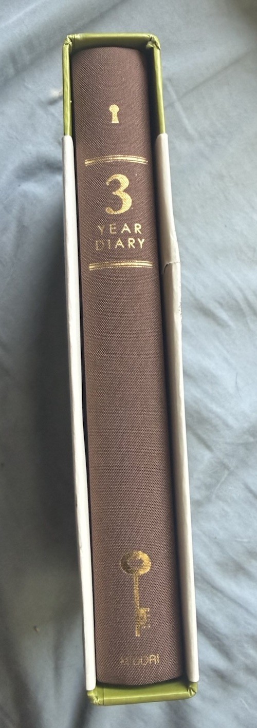 DESIGNPHIL Midori 12395006 Diary, 3 Year Consecutive Door, Brown Braun