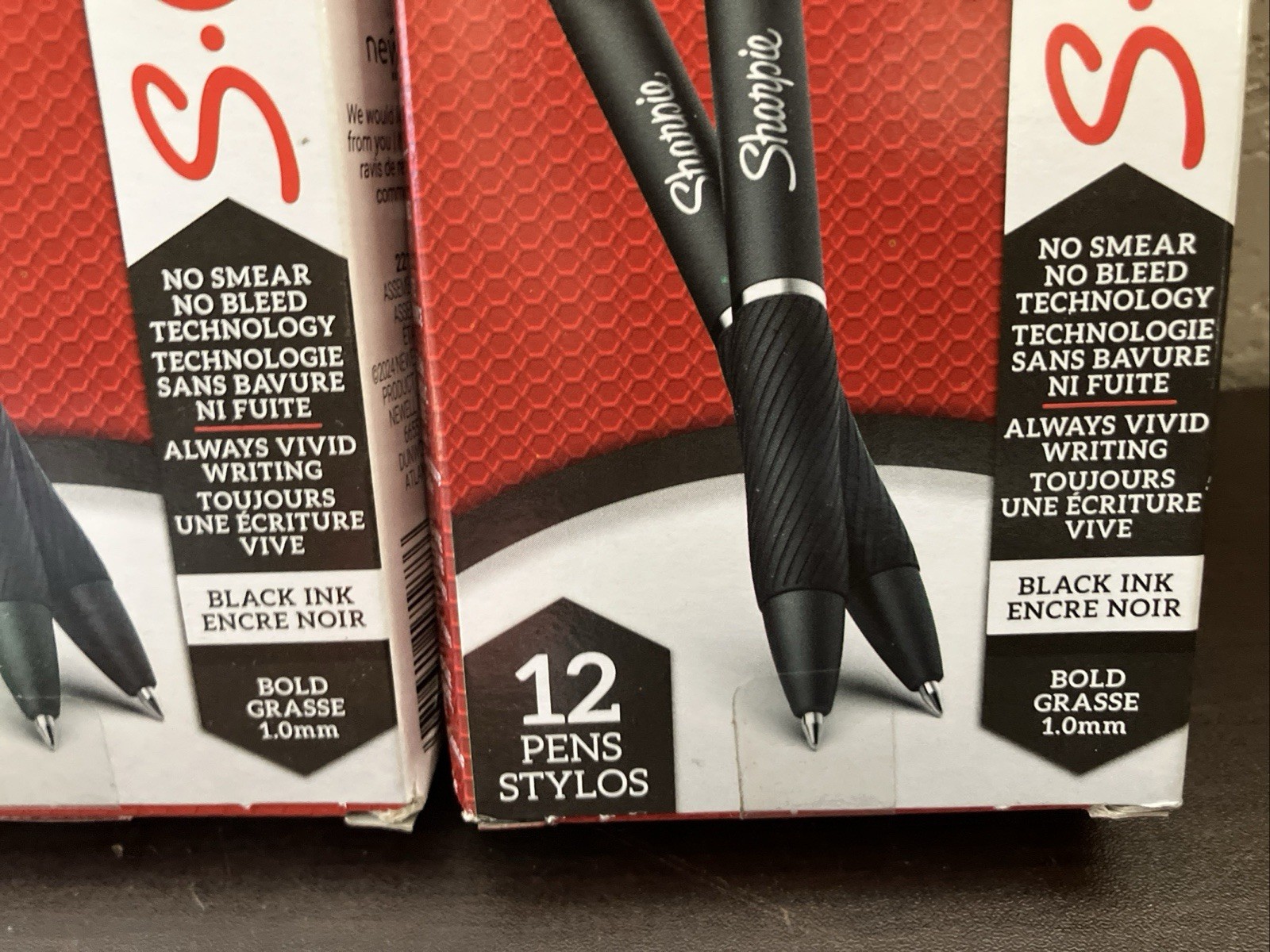 3X12 Pens Sharpie S-Gel, Gel Pens, Bold Point (1.0mm), Black Ink Gel Pen