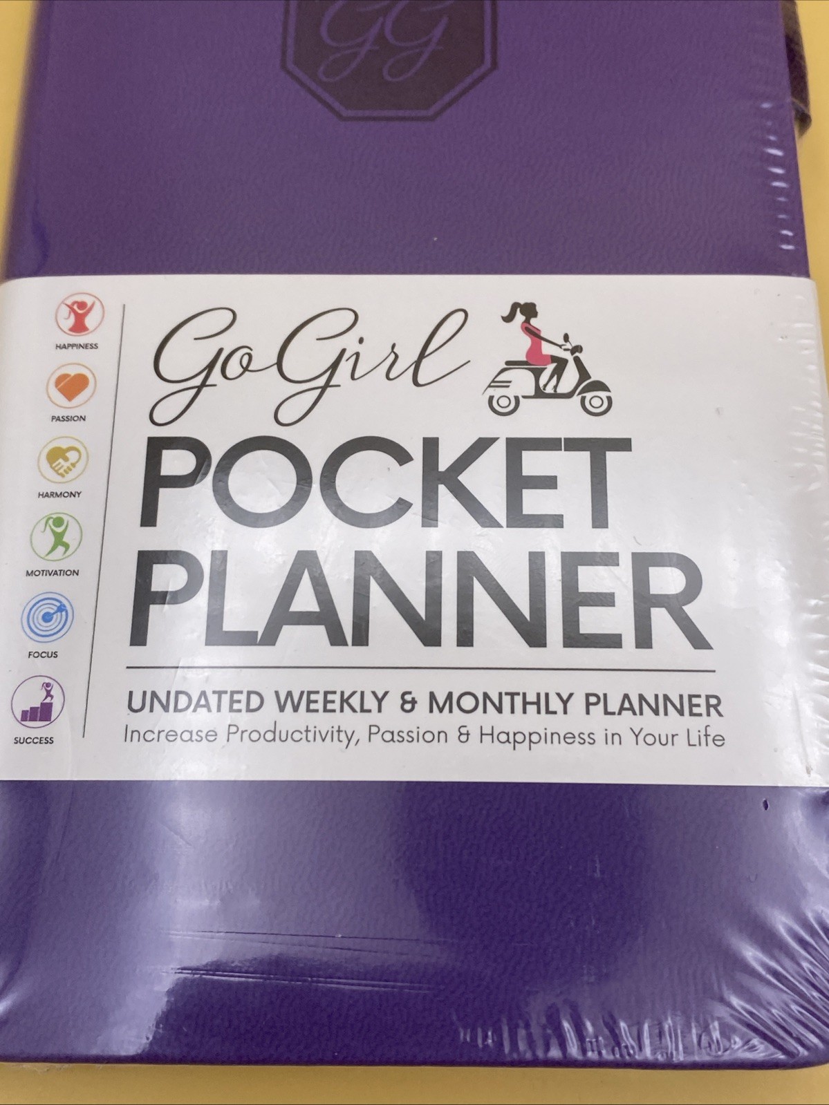 Go Girl Planner Undated Weekly Monthly Planner Purple Compact Pocket Size Goals