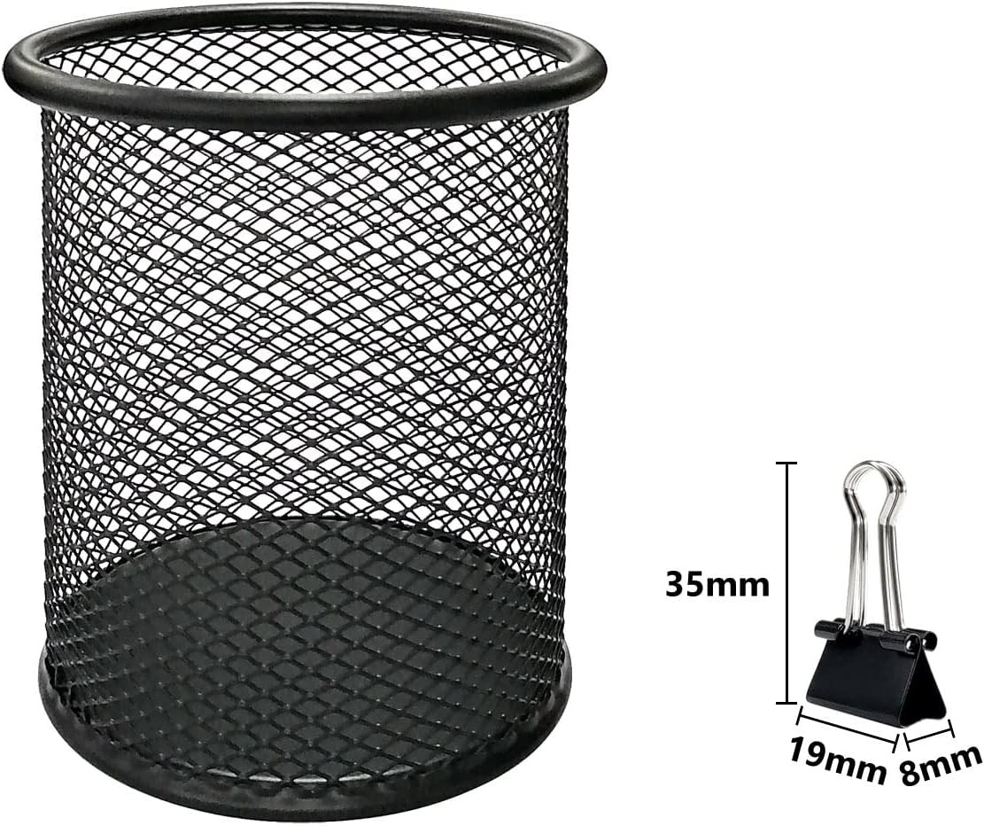 Coofficer Mini Binder Clips 3/4-inch Small Black Paper Clamps for Office 19mm