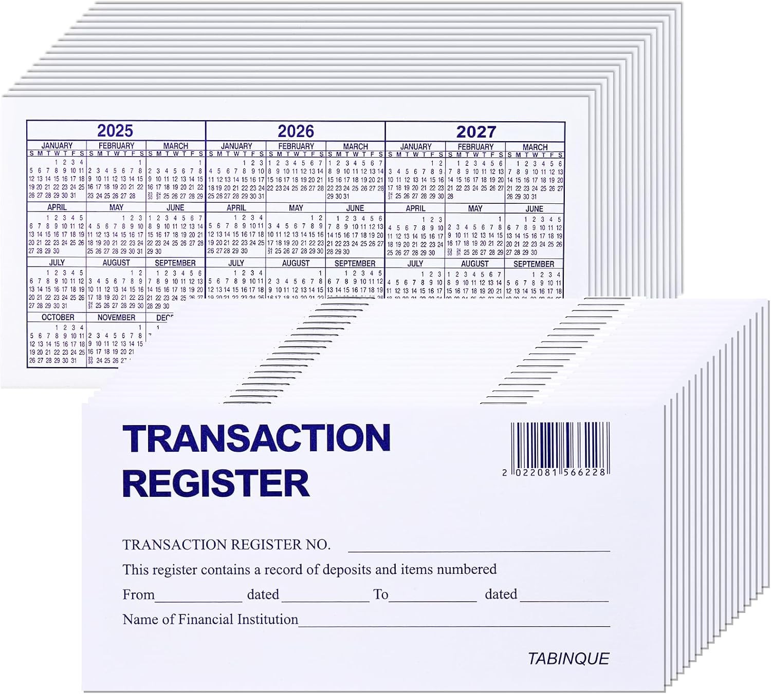 24 PCS Checkbook Registers Easy to Read Personal Check Registers