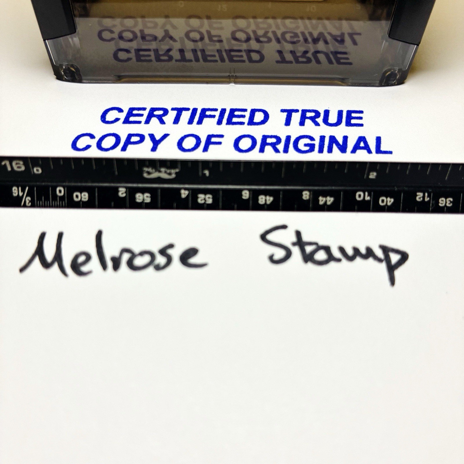 Certified True Copy Of Original Rubber Stamp Blue Ink Ideal 4913