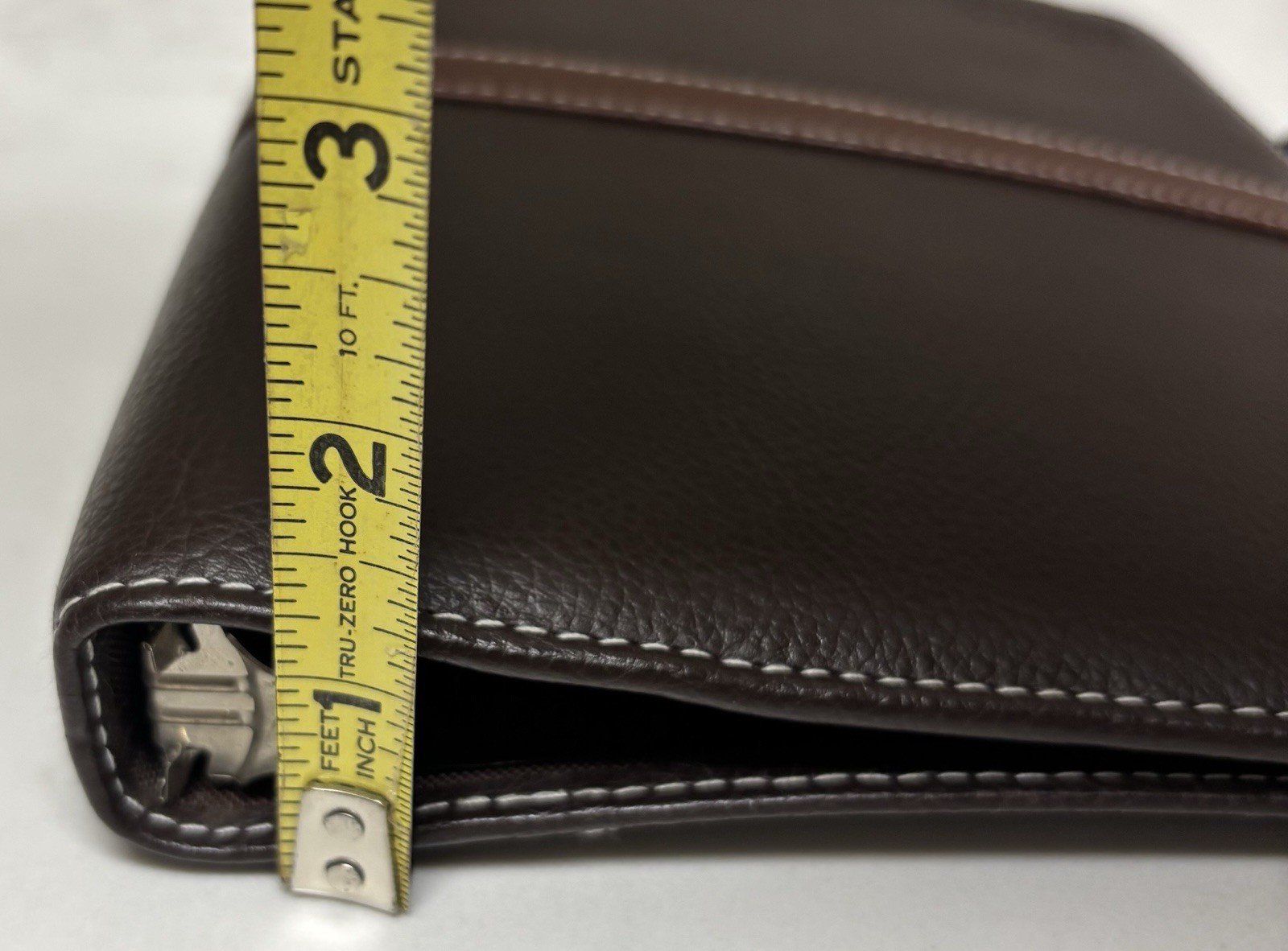 Day Runner Telephone Address Book Booklet Ringed Binder Padded Brown Leather