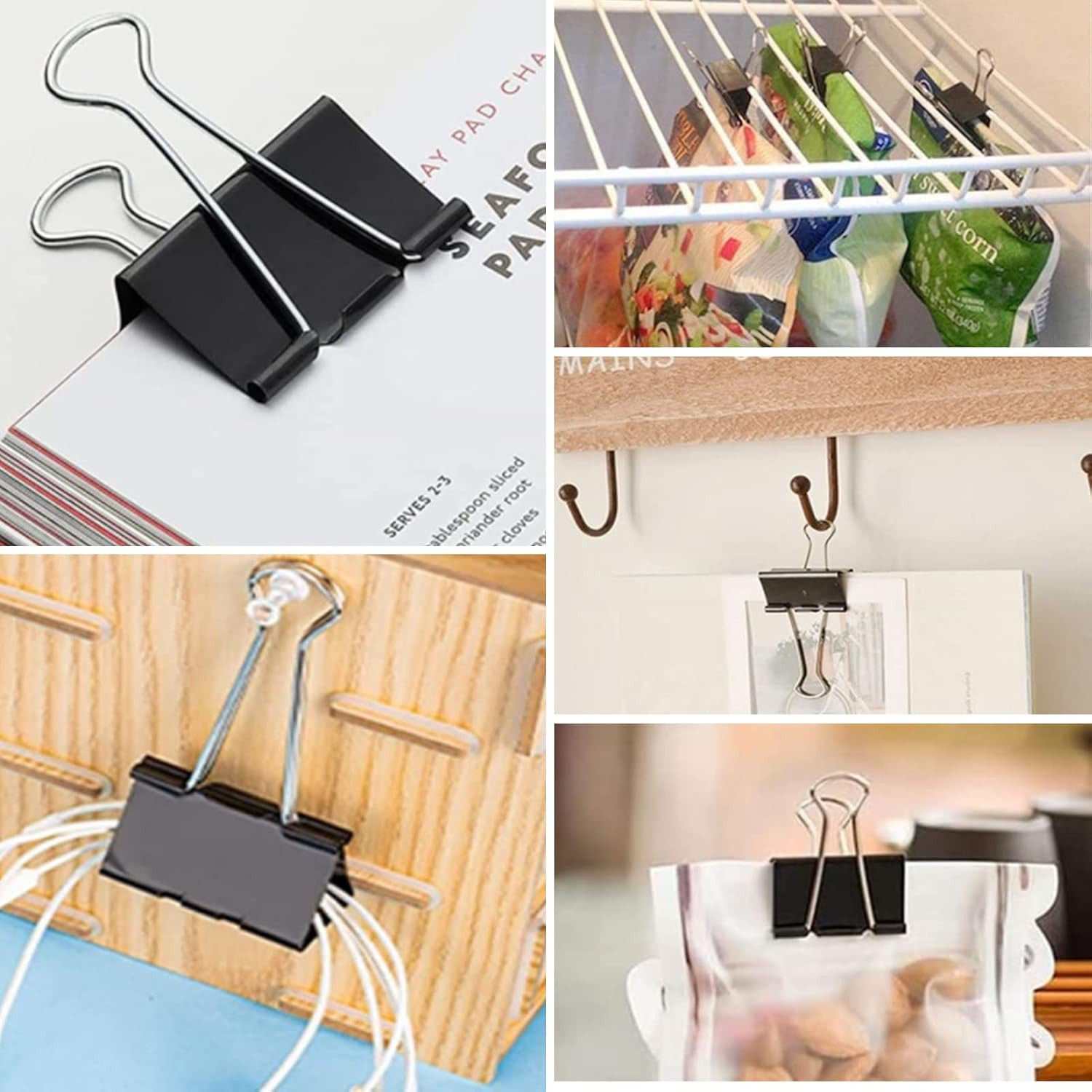 Extra Large 2 4 Inch Binder Clips 36 Pack Black for Office Home