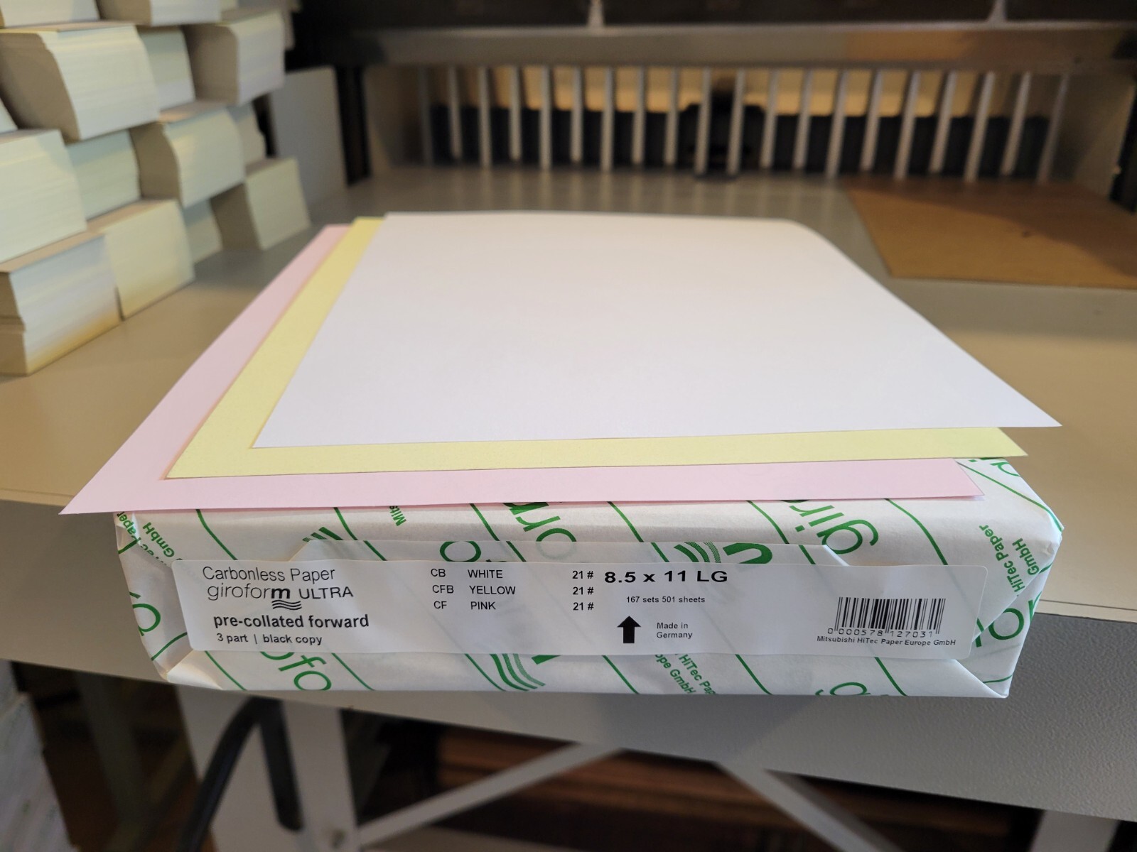 Carbonless Paper 3-Part 1 Ream / 500 Sheets (167 sets) Bright White /…