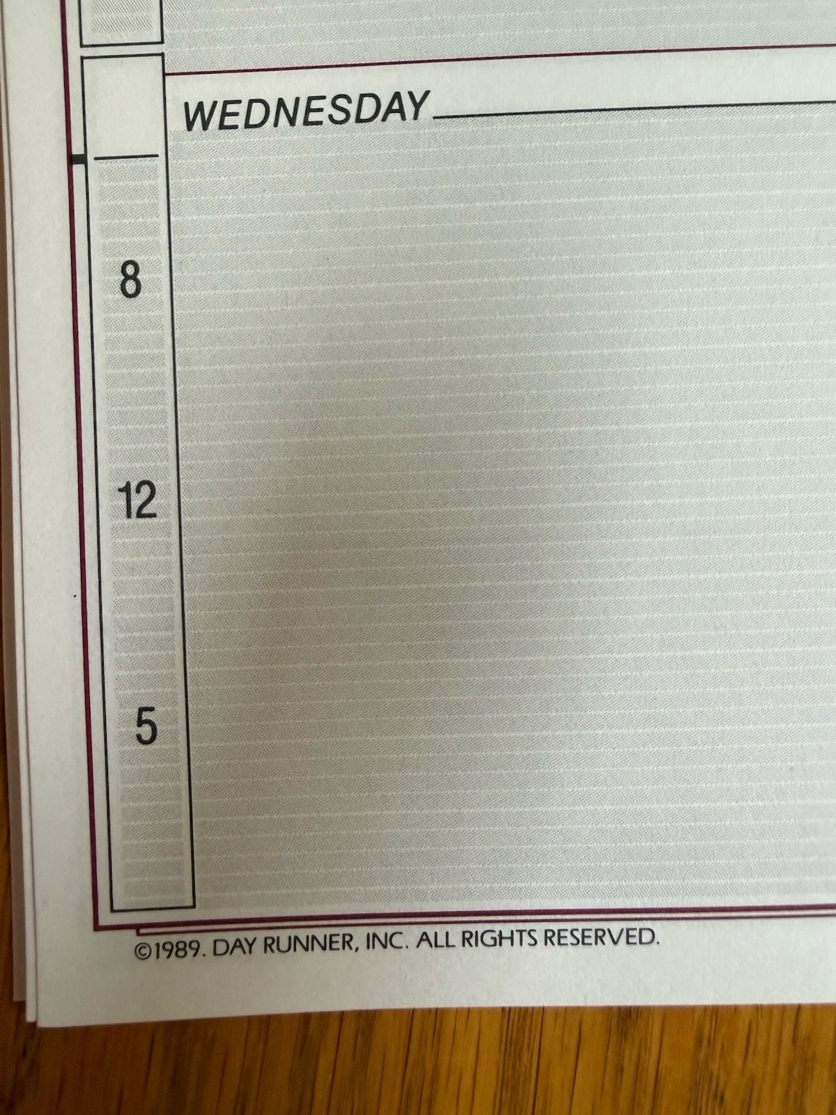 Vtg Day Runner Refill Pages Daily Weekly Calendar Notes 7 Ring Plastic Holders