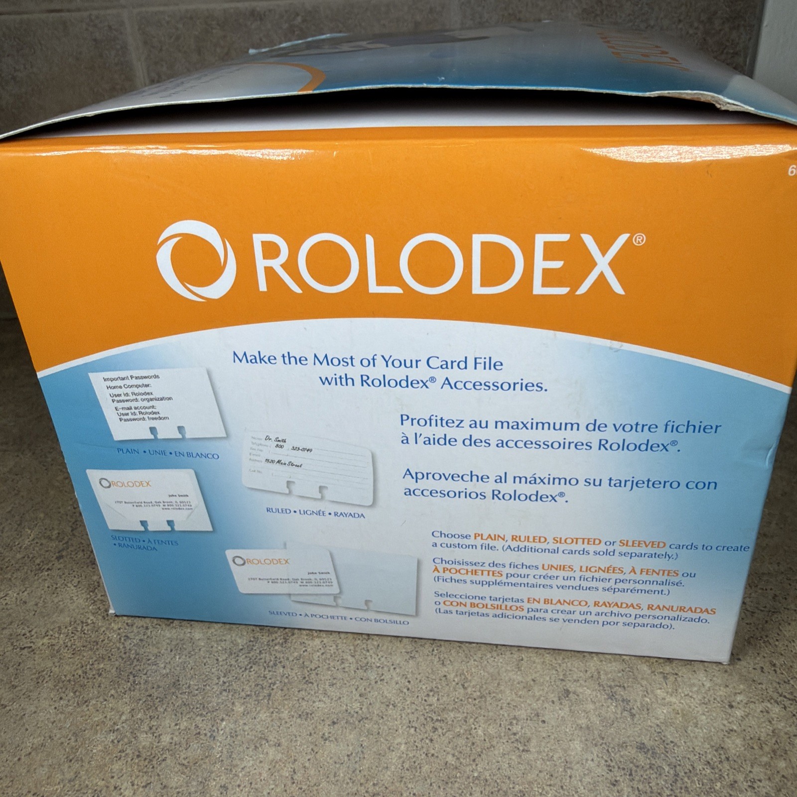 Rolodex Black Rotary Card File w Box 66704 Wheel Office Desk Organizer 500