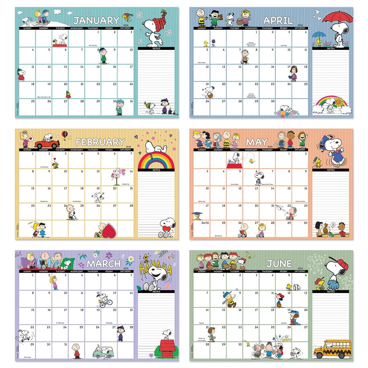 Current 2026-2027 PEANUTS Desk Calendar Pad, 11-Inch x 16-1/4-Inch Peanuts