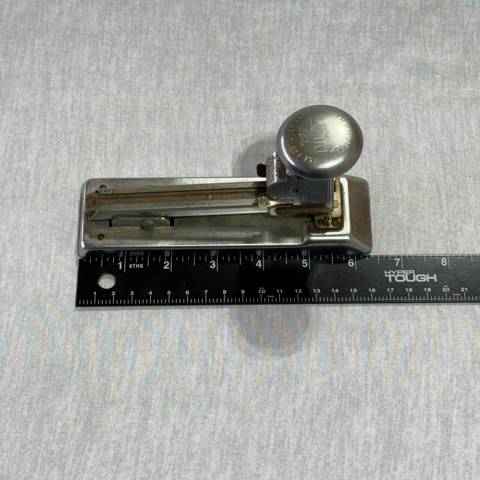 Vintage Ace Fastener Corp. Pilot Model 402 Chrome Desktop Stapler circa 1938