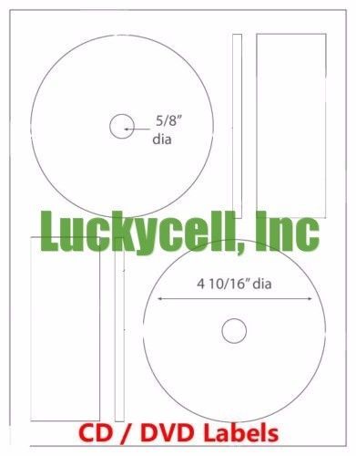 400 CD DVD Laser and Ink Jet Labels -Full Face Memorex Size! 200 Sheets!