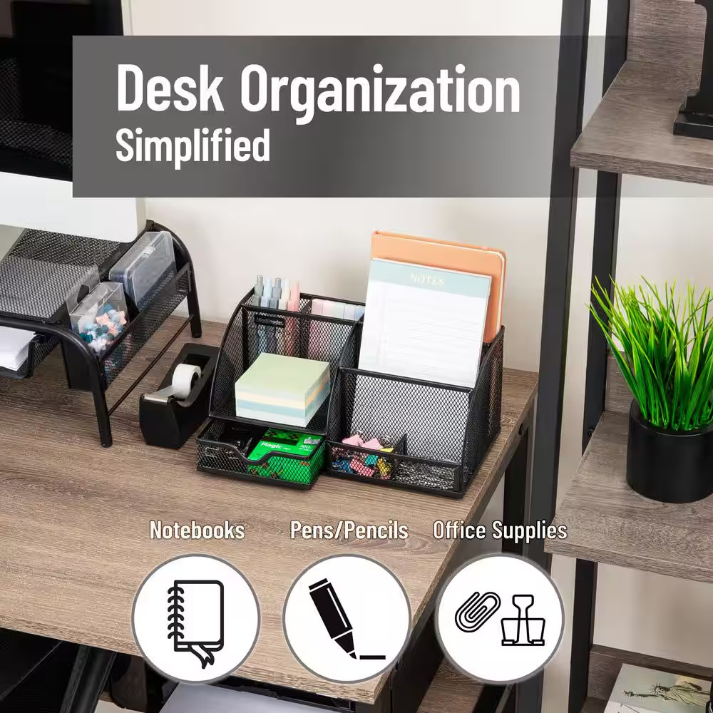 11 In. L X 5.5 In. W X 5 In. H Desktop Organizer File Storage Accessory Storage