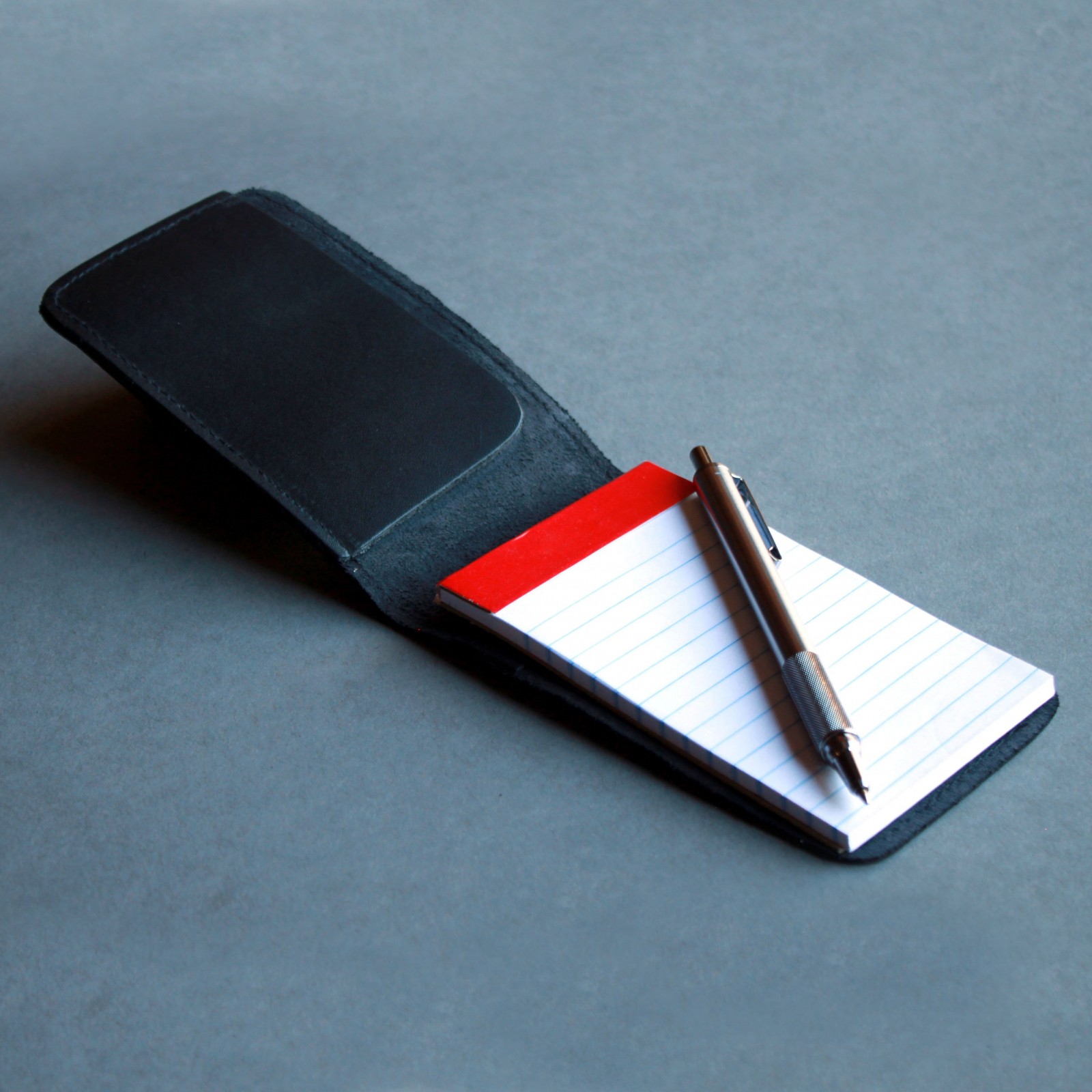 ASR Federal Leather 3×5 Standard Memo Book Cover – Plain Black
