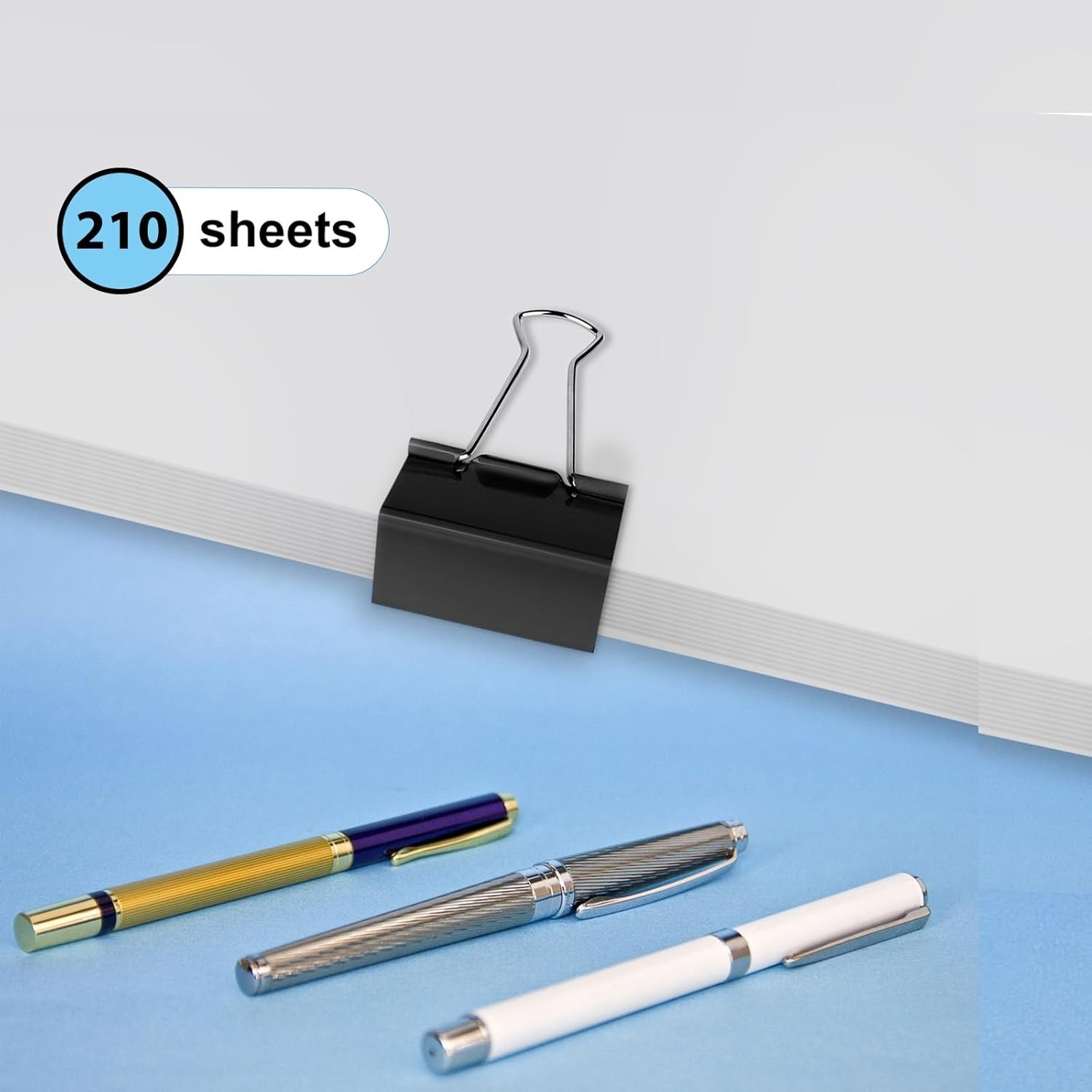 Extra Large Binder Clips – 2 Inch, 40 Pcs Durable Tempered Steel Office Supplies