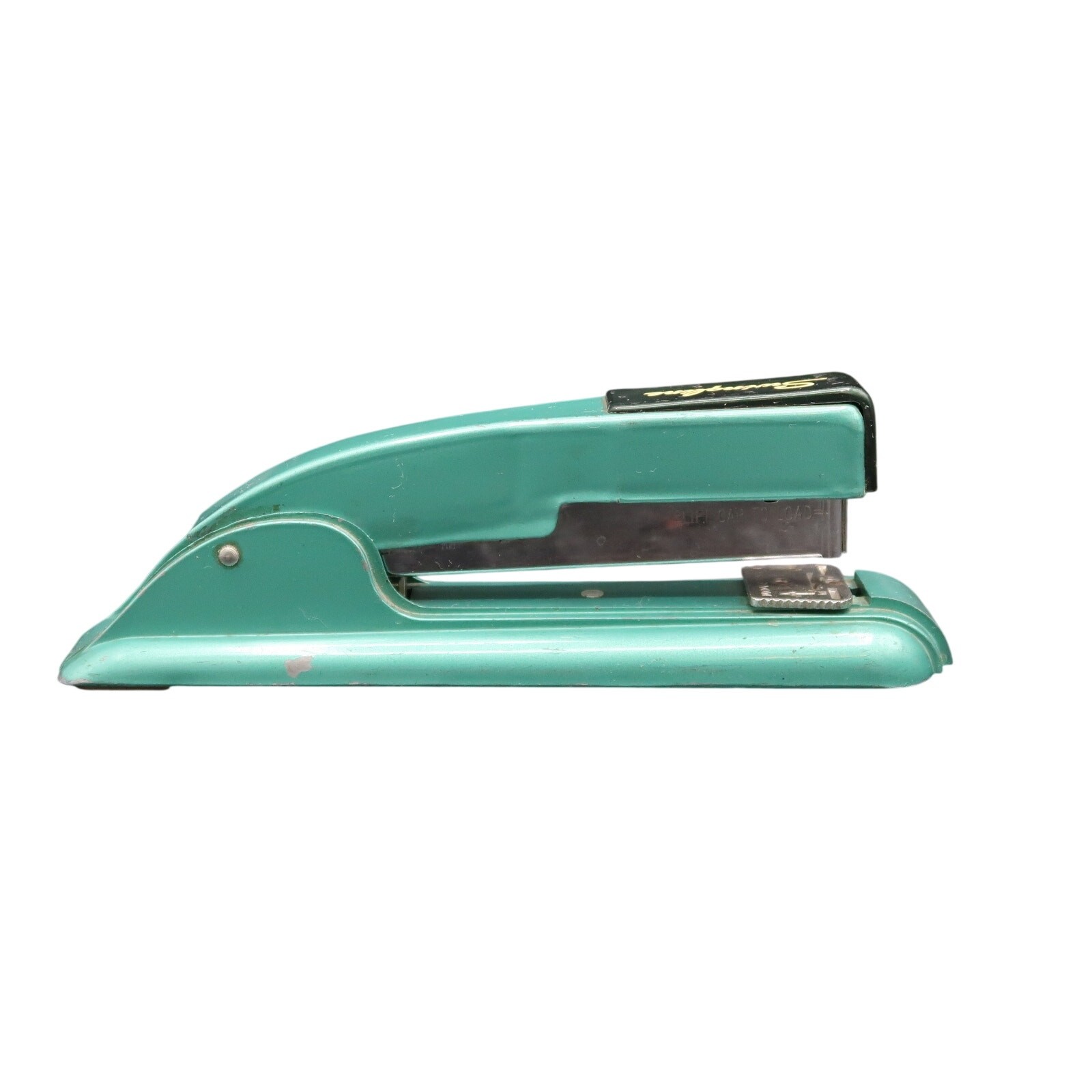Vintage Swingline #27 Stapler Teal Green USA Art Deco Retro MCM Desk Office