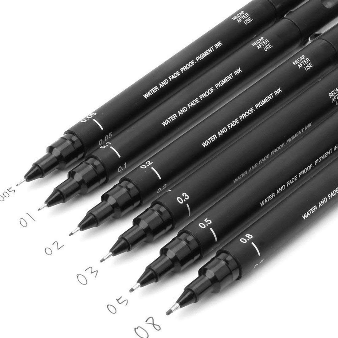 Pin Drawing Pens/6 Assorted Tip Sizes, Pin Technical Fineliner Pens, Pack of …
