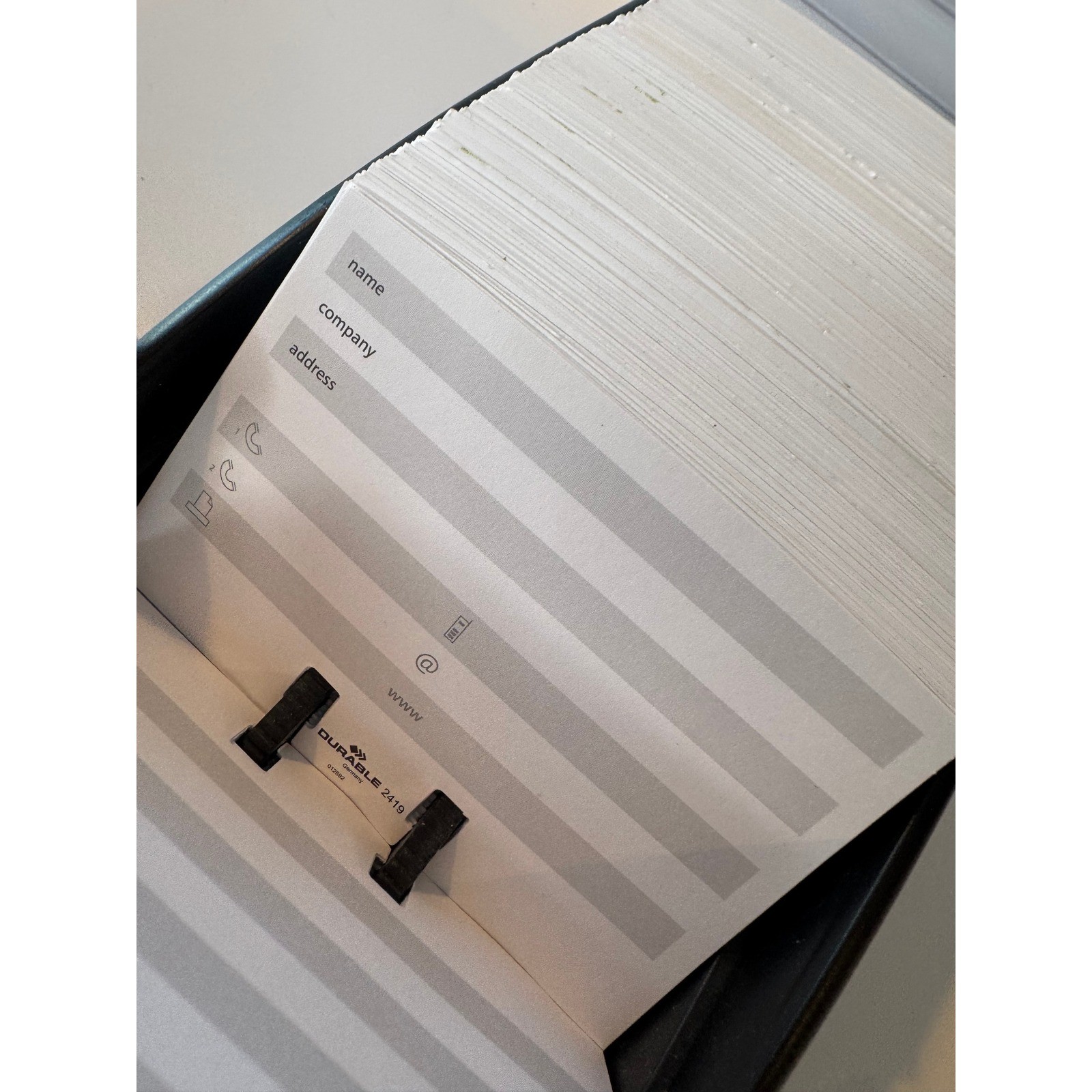 NEW Durable Rolodex Desktop Card File Organizer Address Index