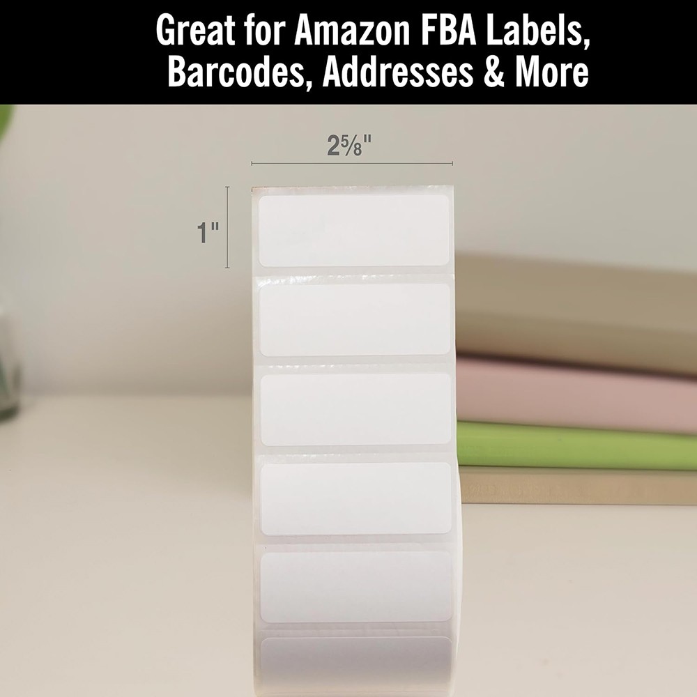 1-40 Rolls 2.625″ x 1″ Direct Thermal FBA Shipping Labels – 2000/roll 2-5/8″x1″