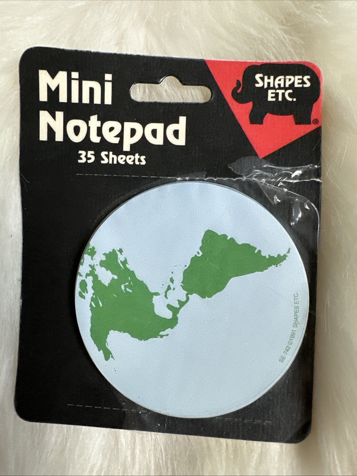90s Vintage Shapes Etc Planet Earth Mini 35 Sheet Notepad Post It Note Paper Pad