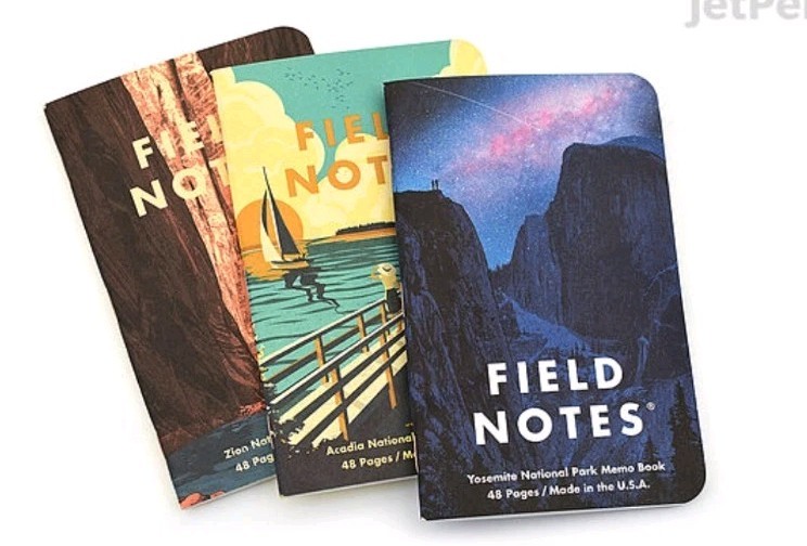 Field Notes National Parks Memo Books – Series A – 3.5″ x 5.5″ – 48 Pages -3pk