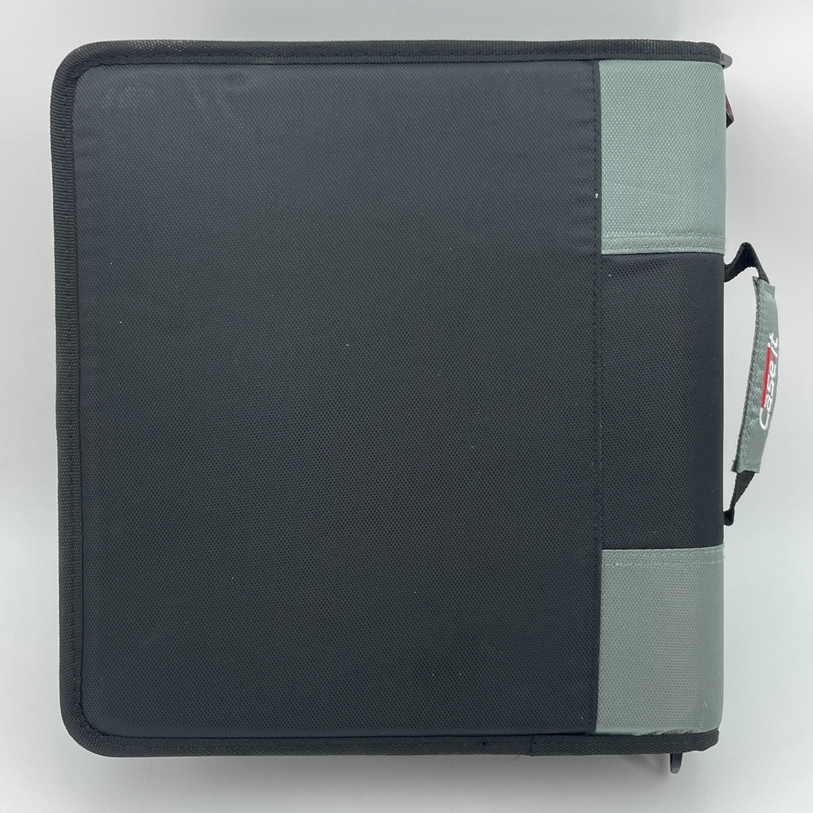 CASE IT Dual 2.0 4 Inch Zipper Binder Black Gray 2 in 1 Dual Ring Organizer NEW
