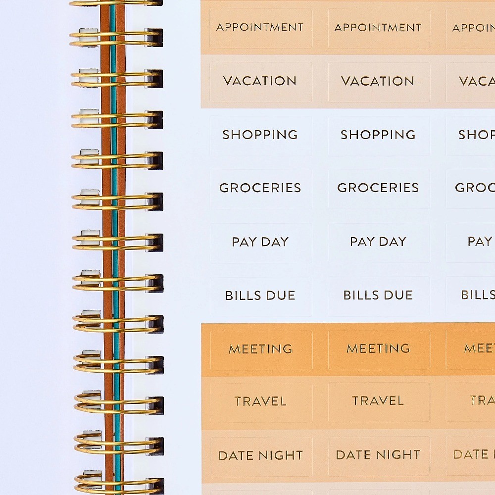 15-Month Weekly Spiral Planner Brown October 2025 to December 2026 9×11 inches