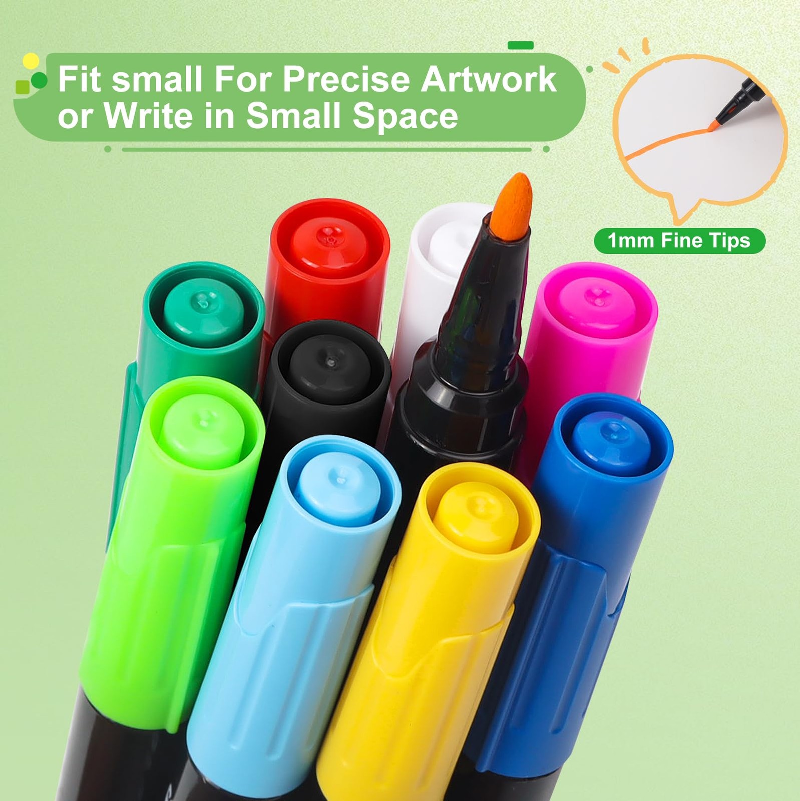 Liquid Chalk Markers for Acrylic Fridge Calendar Planning Board, Clear Glass