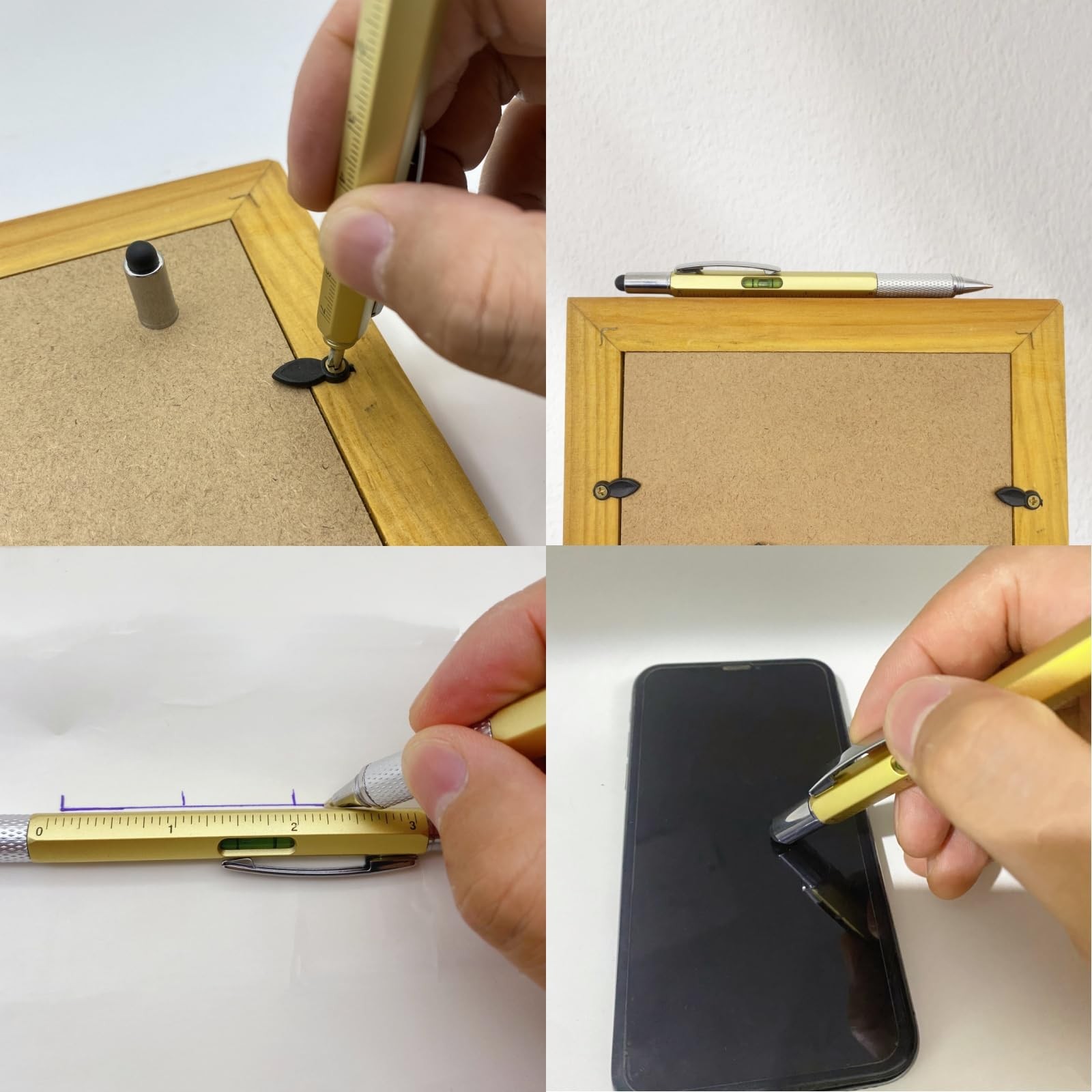 24 Pcs 6 in 1 Multitool Pen Gifts for Men Fathers Day, Christmas Gifts for Me