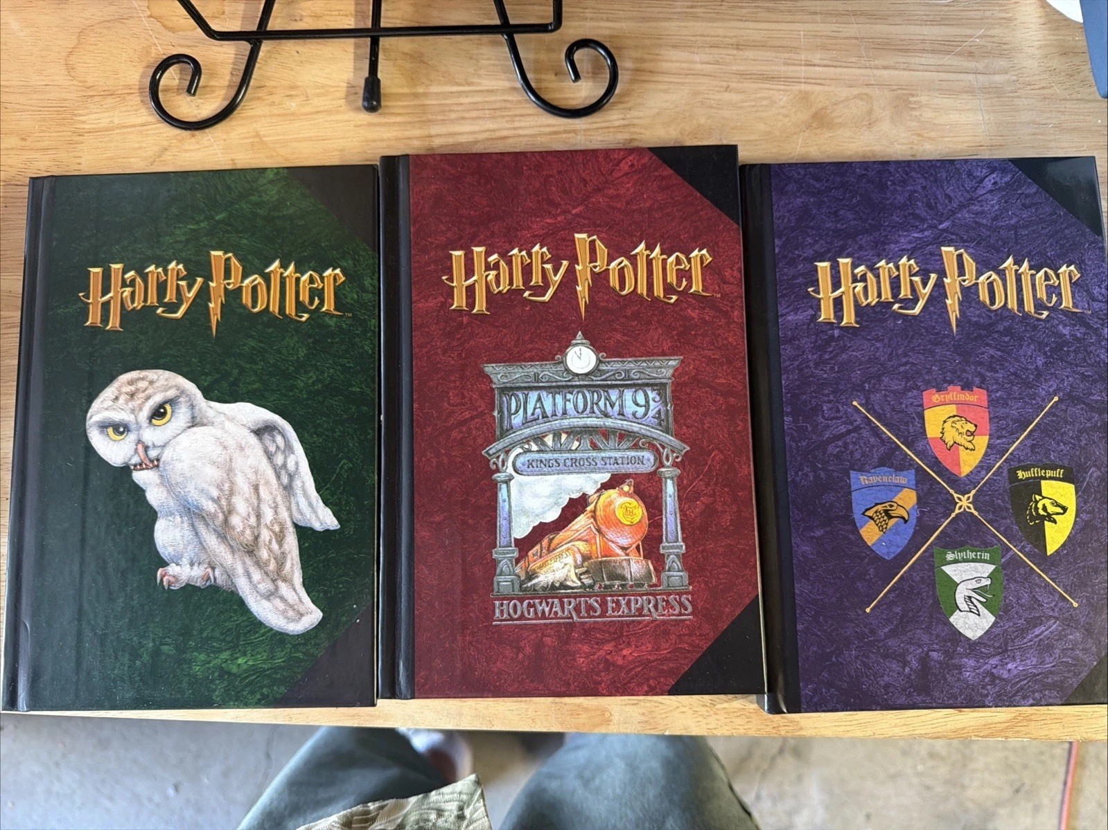 Scholastic Harry Potter Blank Journals Set of 3 Illustrated Hogwarts Houses