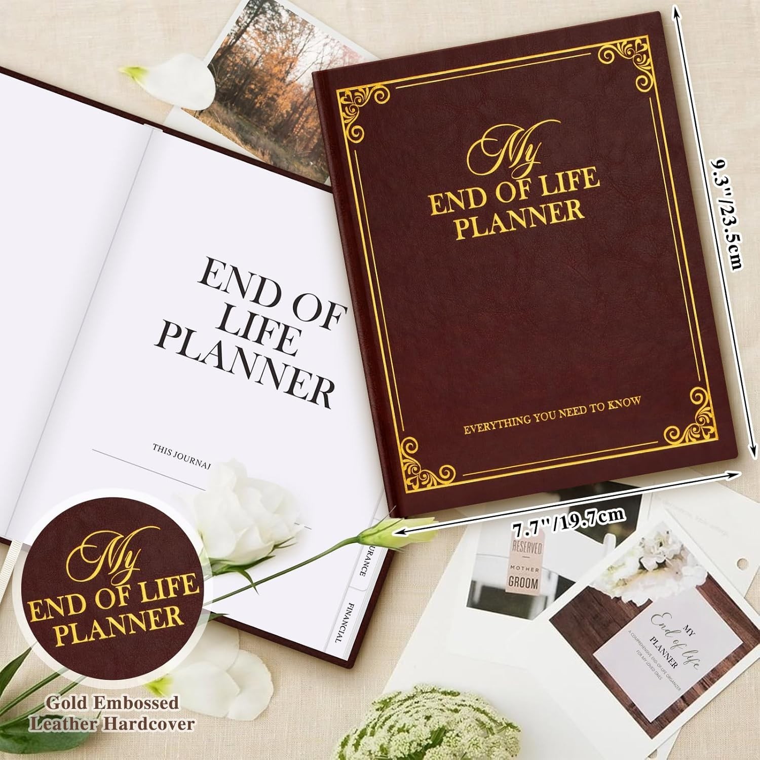 End of Life Planner Death Organizer with Tabs, Final Wishes & Financial Estate P
