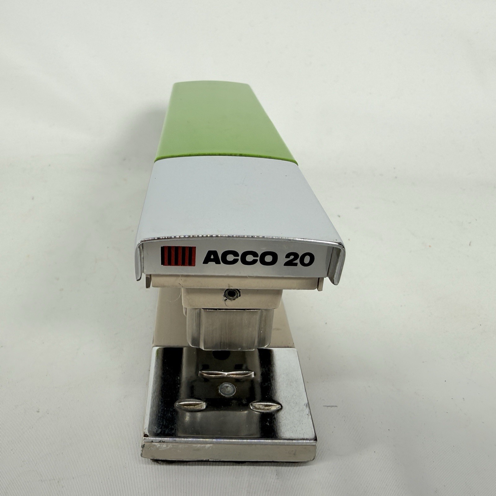Vintage ACCO 20 STAPLER Lime Green Avocado Green MCM Mod Retro Made In USA