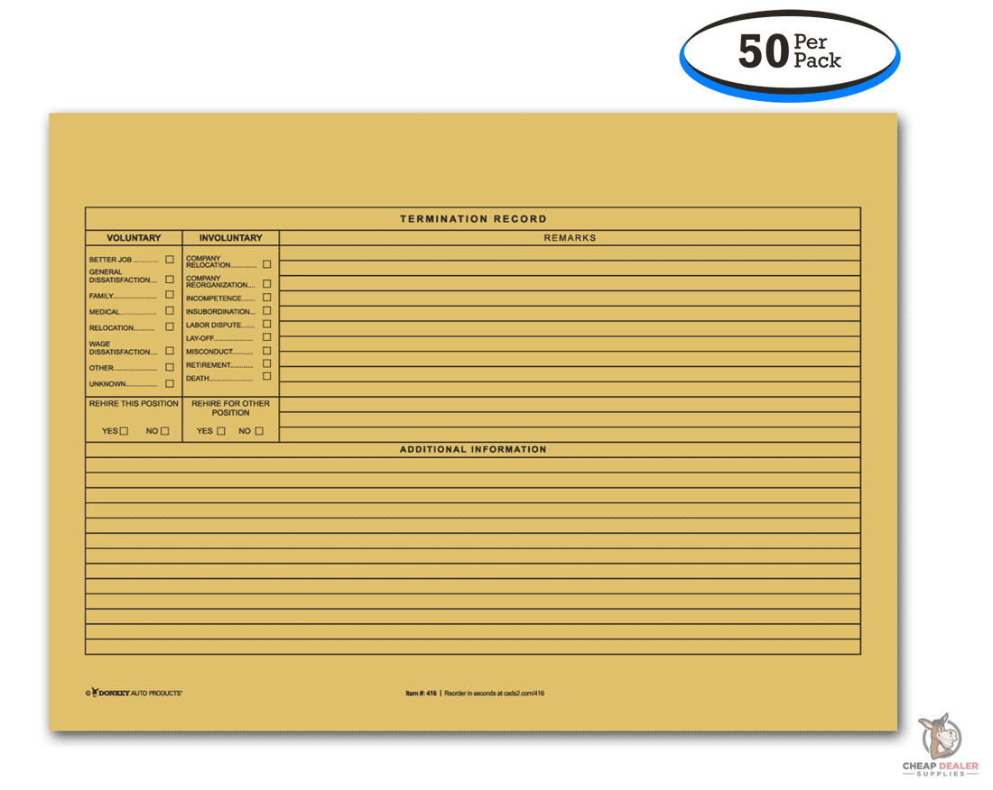 Employee File Jacket – 9″ x 12″ Employee Information Envelope – Folder (50 pack)