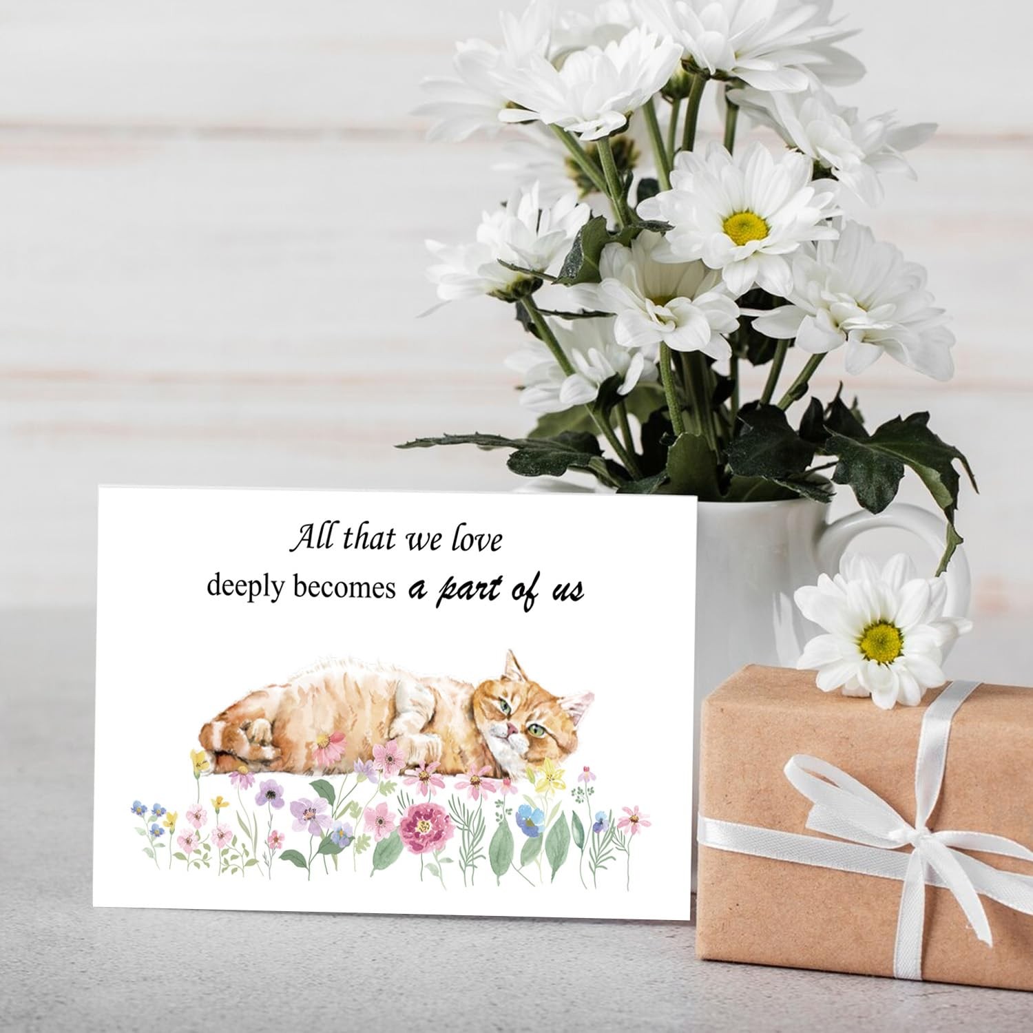 Lovarywow Pet Sympathy Cards Set – 24 Pack 5.9 x 7.9 inches, White