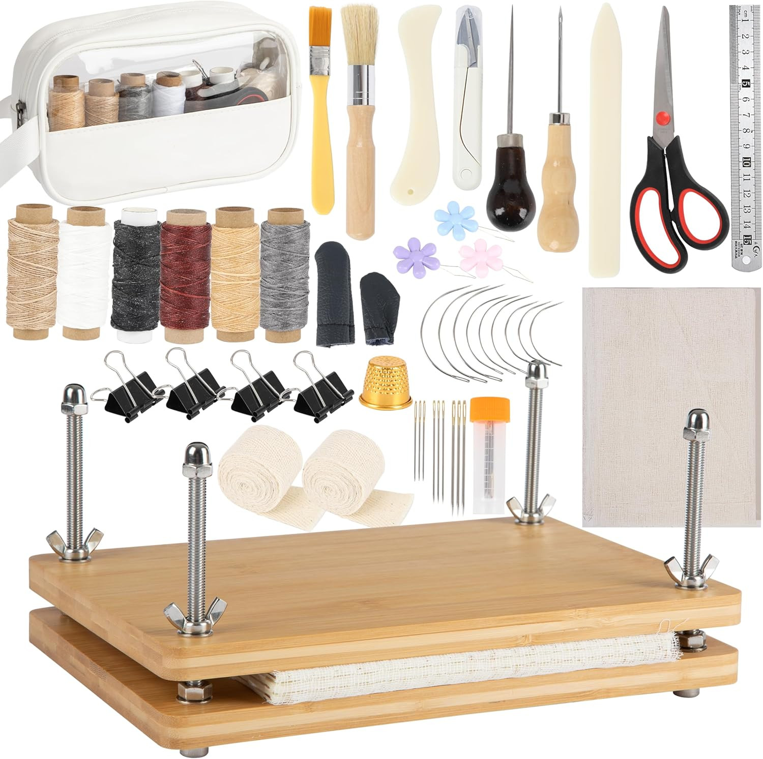 50 Pcs Book Binding Kits for Beginners – Complete DIY Kit with Tools & Instructi