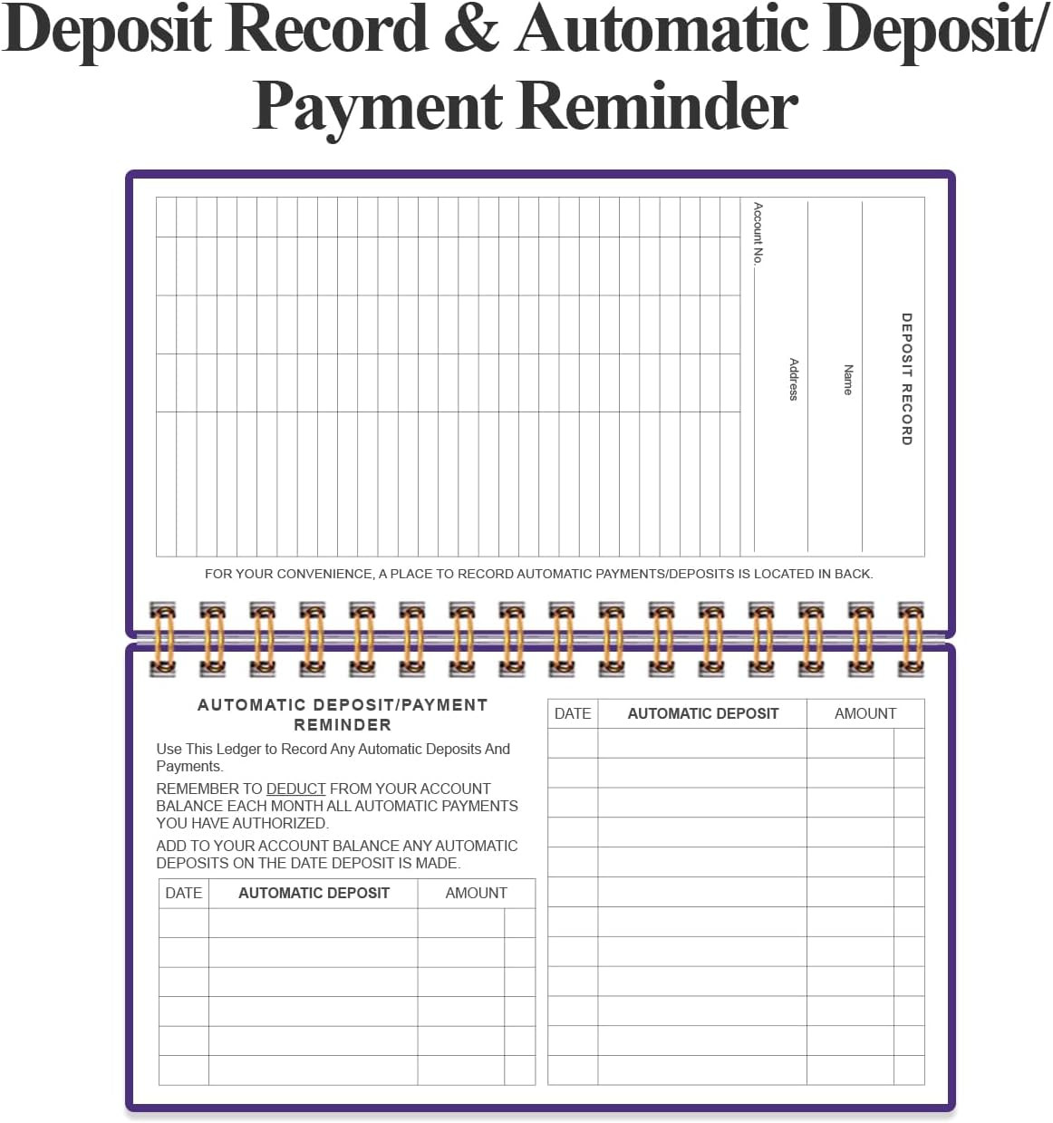 Check Registers for Personal Checkbook – A6 Blank Ledger Transaction Registers f