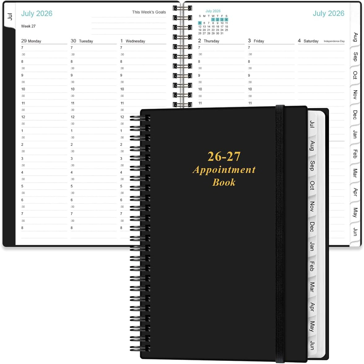 New 2026 2027 Appointment Planner Daily Hourly Book 30 Min Fast Shipping
