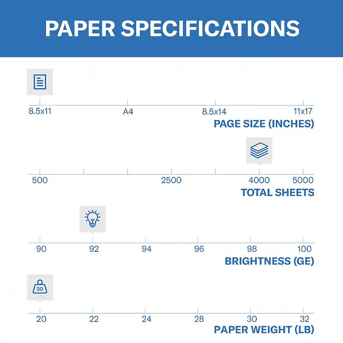 Hammermill Copy Plus Paper 8.5×11 20 lb White 500 Sheets 8 Reams 4000 Ct