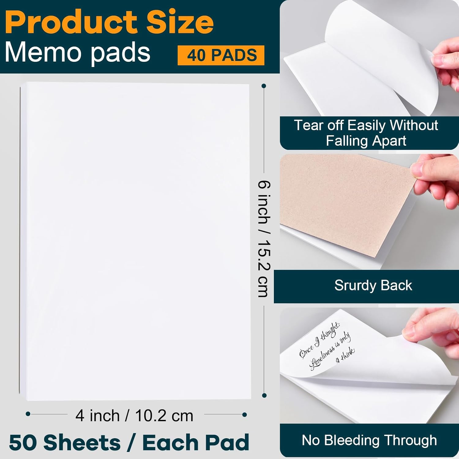 Beieverluck 40 Pack Note Pads 4X6, Small Notepads Memo Pads, 50 Sheets per Note