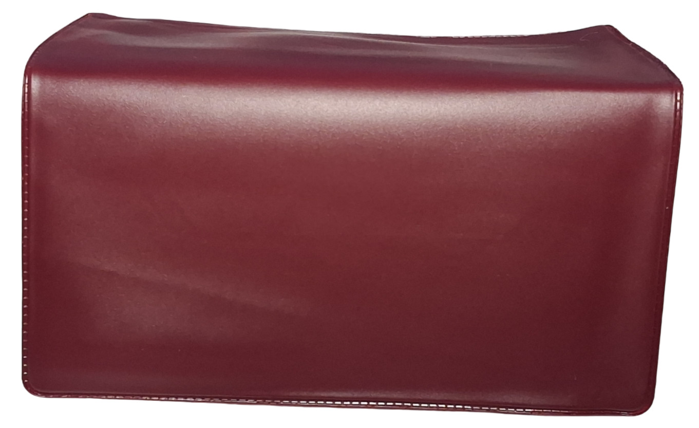 Burgundy Vinyl Checkbook Cover Standard Top Stub 6- 1/4″ x 3-3/8″ New