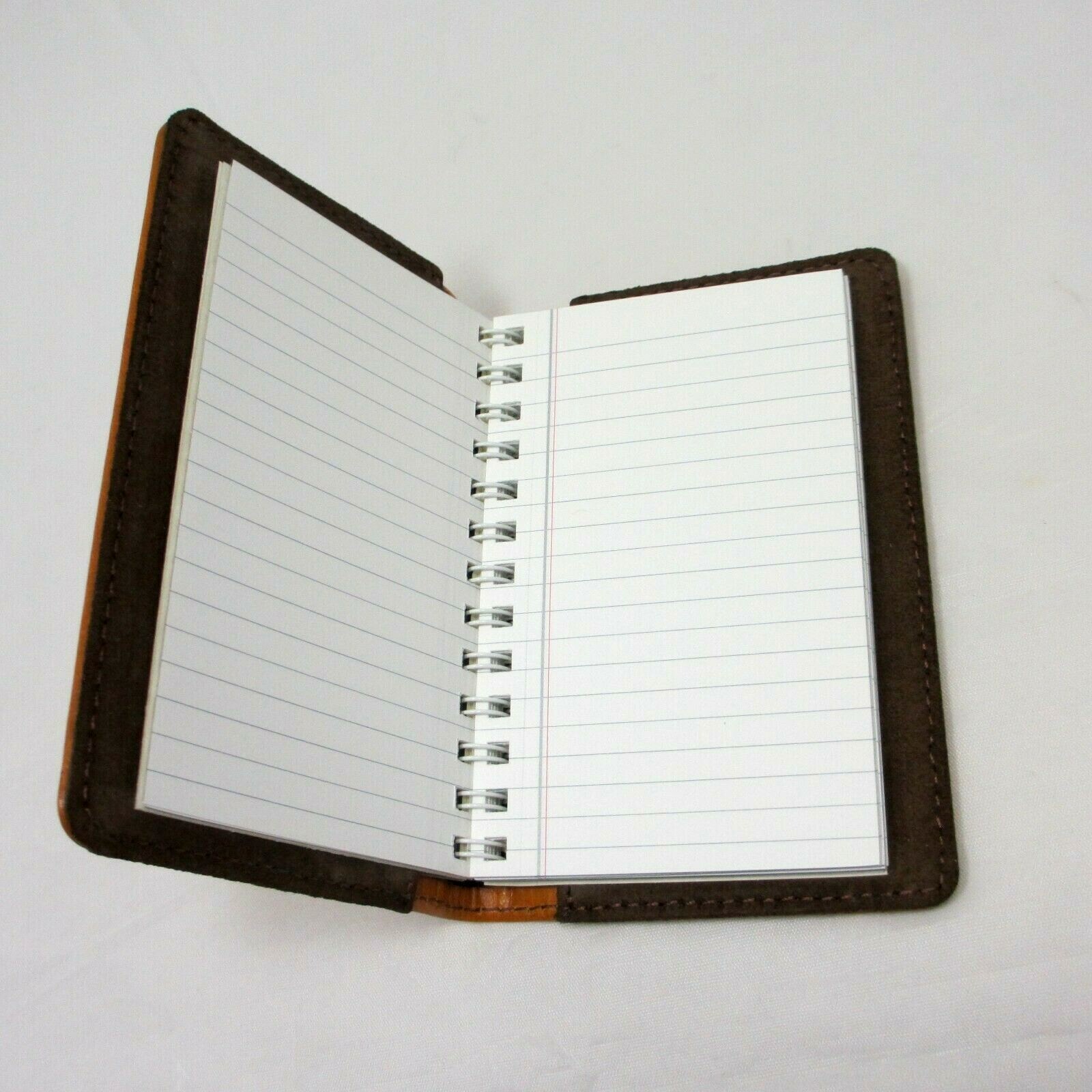Graphic Image 5″ Refillable Notebook Leather Cover Spiral Insert 134 Pgs Curry