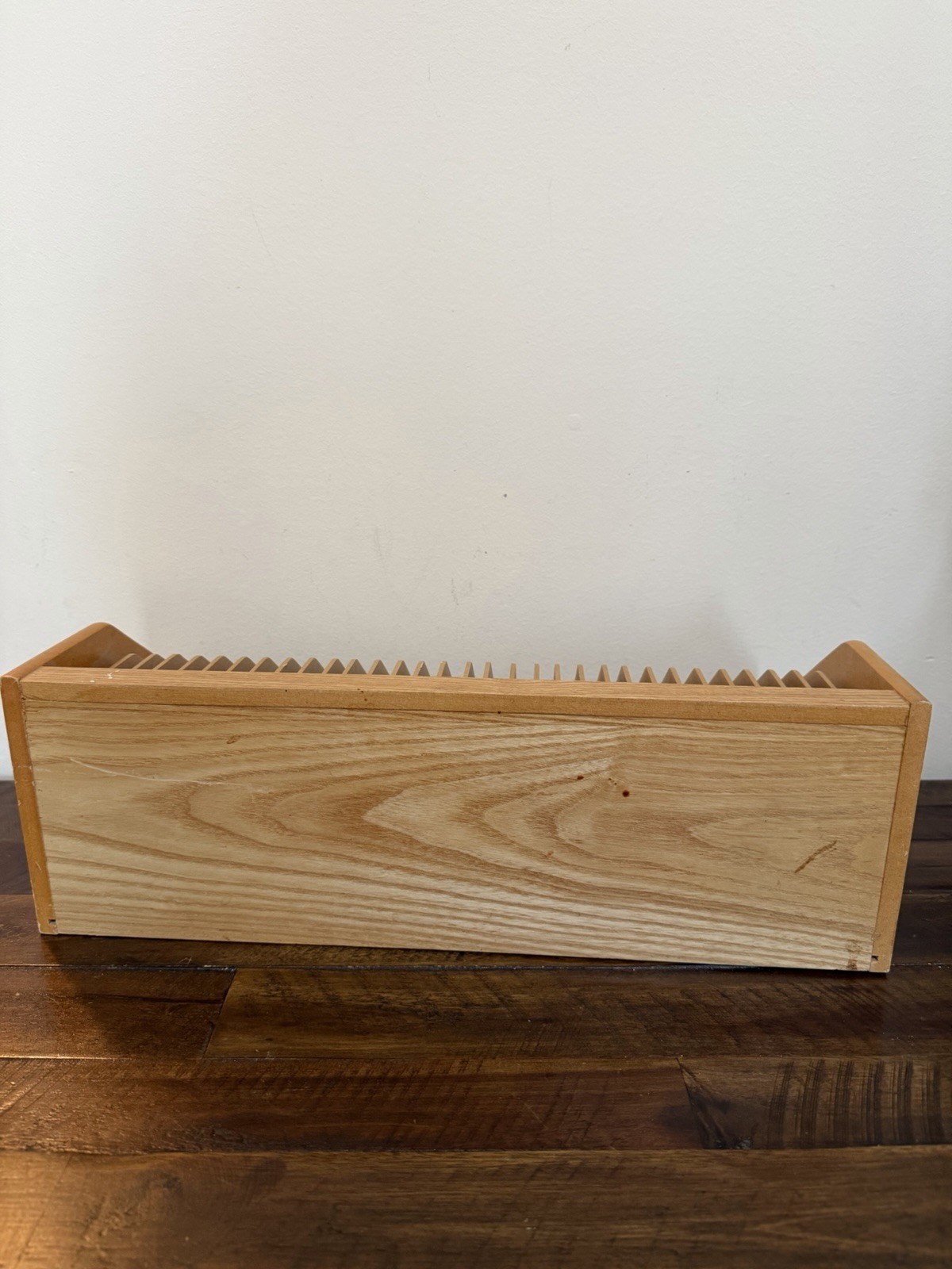 Vintage Wooden Desktop 31 Day Slots Bills Mail Desk Top Home Office Organizer