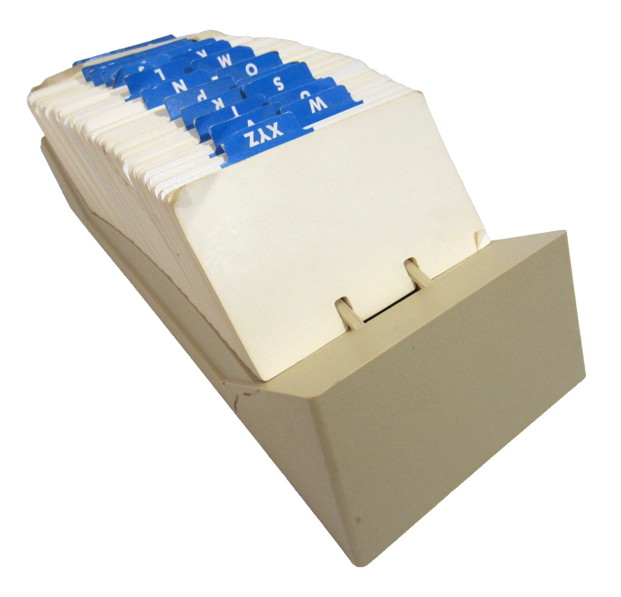 Bostitch TFA355 Card File 70s XL BLANK Complete w/ Tabs Desktop Rolodex Contact