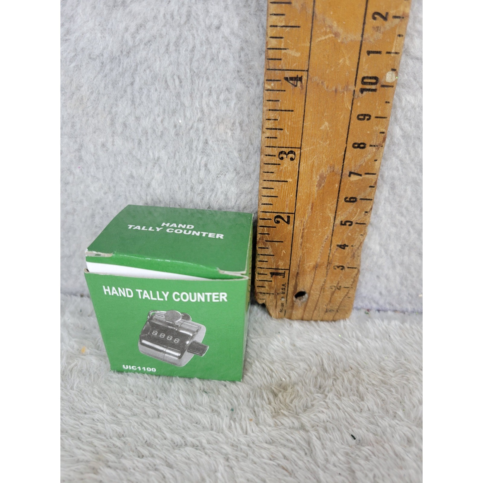 UIC1100 Hand Tally Counter Clicker Metal Chrome 4 Digit