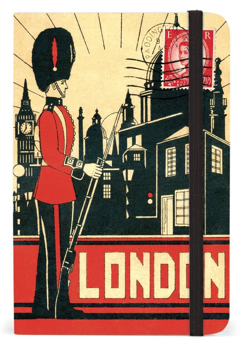 Cavallini LONDON 256-Page 6X4Inch NOTEBOOK w/ elastic close NBLON/SM