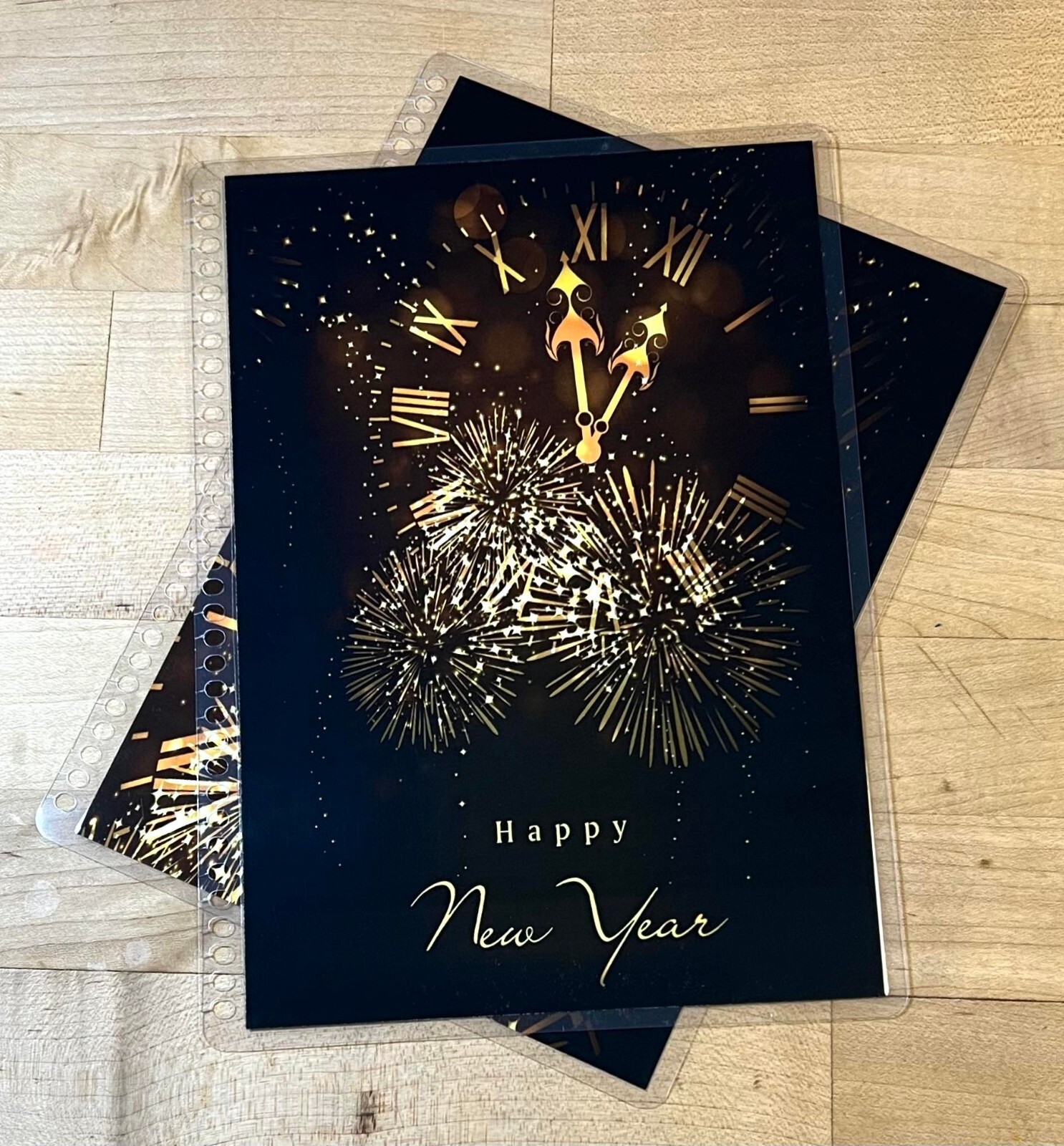 Happy New Year Holiday Cover Set 4 use with Erin Condren A5 Coil Spiral Planner-
