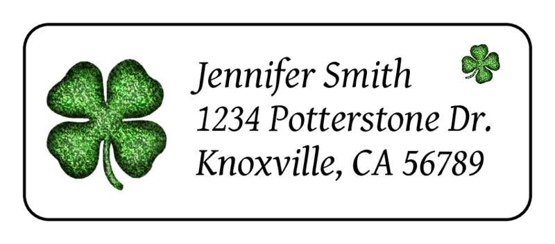 30 personalized St. Patrick’s Day return address labels stickers tags