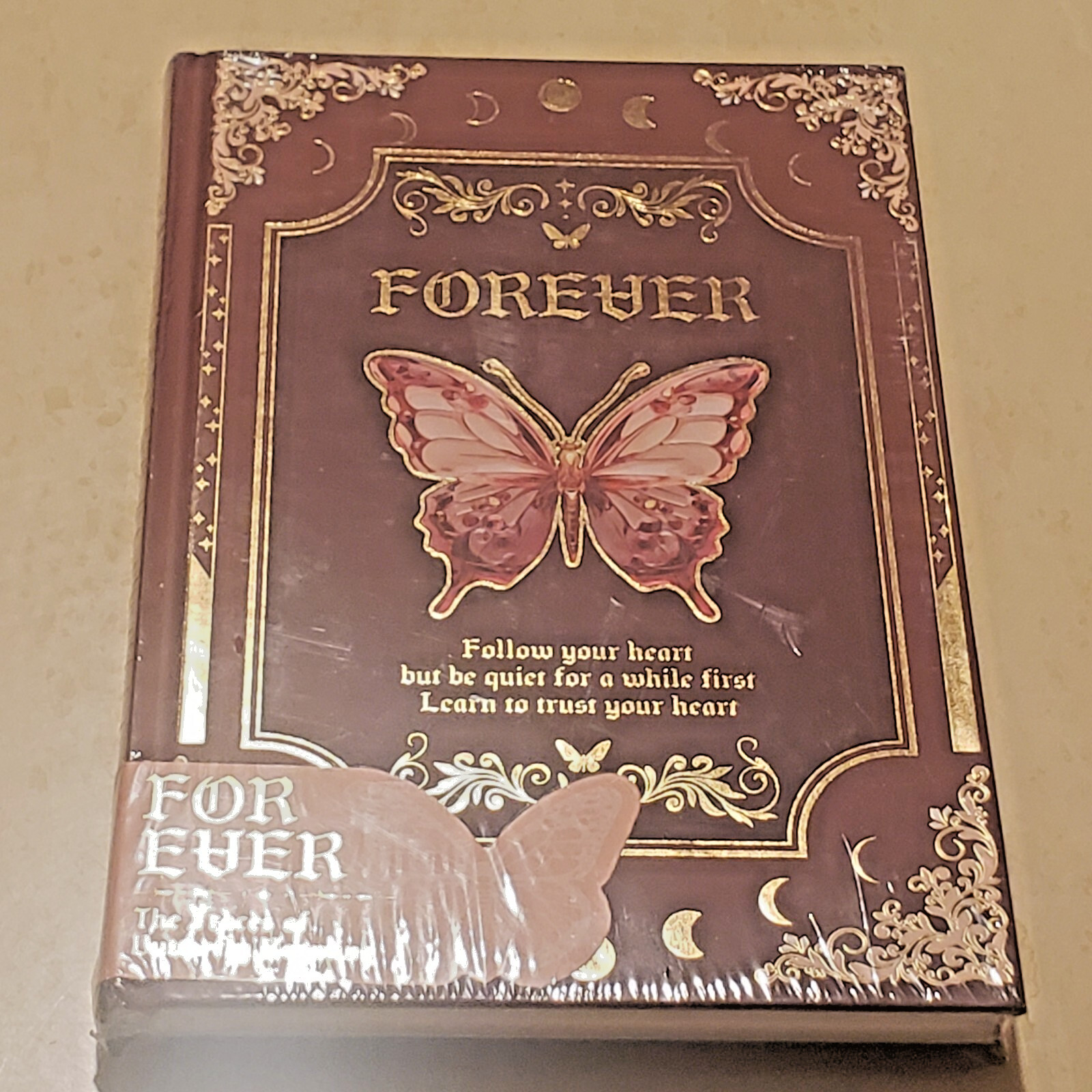 Butterfly Journal Blue, and Burgandy, Black Hard Cover, Choose color under MPN